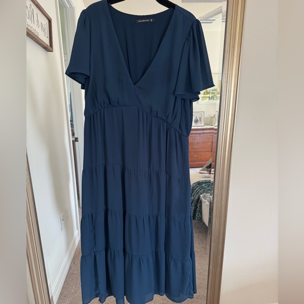 Abercrombie & Fitch Deep Blue Maxi Dress